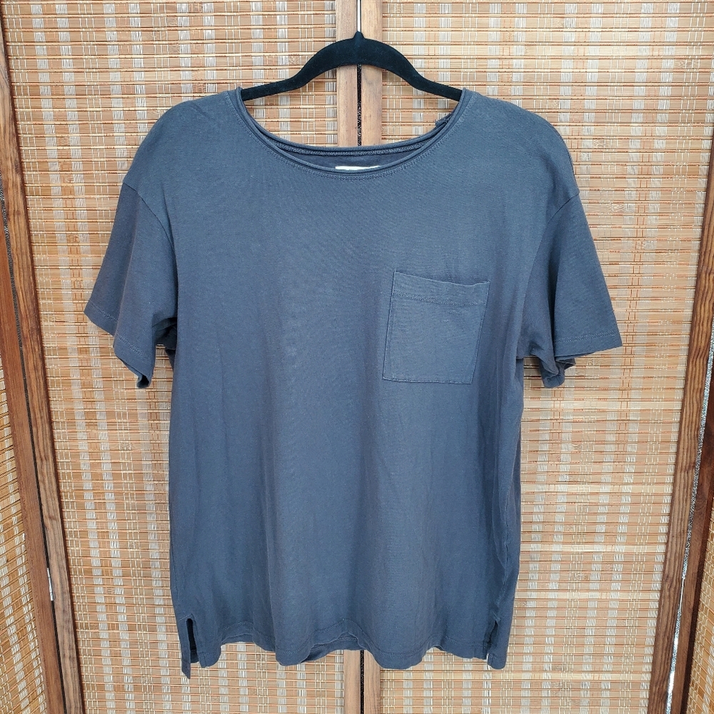 ♧ Madewell Gray Short Sleeve Patch Pocket T-Shirt Size Small